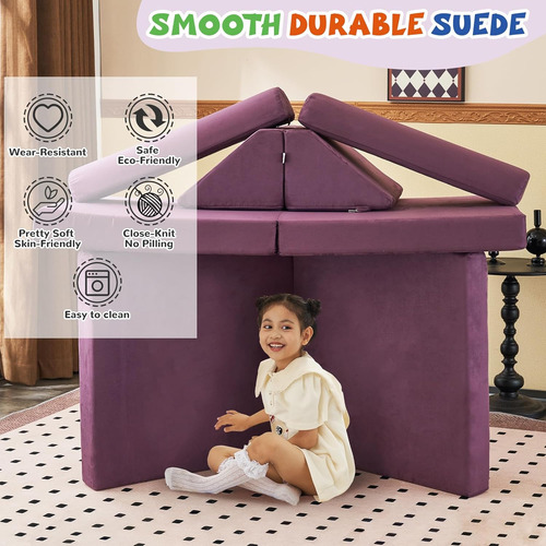 Sofá Modular De 8 Piezas Para Niños, Sofá Modular Para Niños