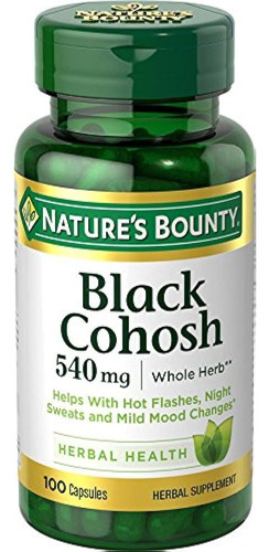Nature's Bounty Black Cohosh Root Pills And Herbal Health Su