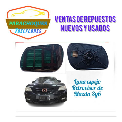 Luna Espejo Retrovisor Lh Mazda 3 Y 6