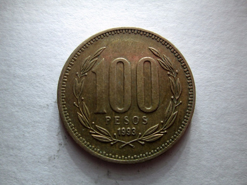 Moneda Chile 100 Pesos 1993 Boedo Capital