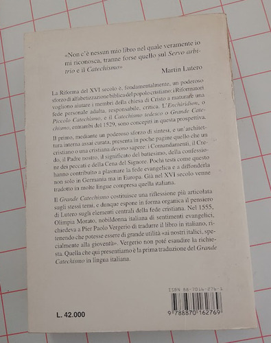 Trabajos Seleccionados 1 Martin Lutero En Italiano (Usado)