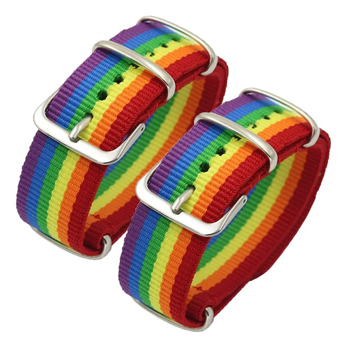 Pulsera Lgbt, Bisexual Gay, Pulsera Arco Iris, 2 Unidades