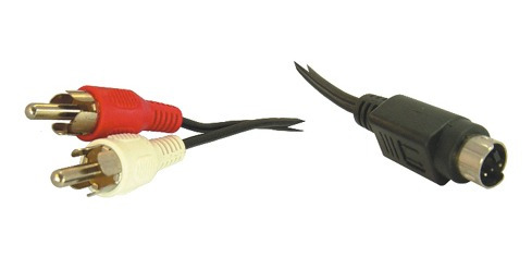 Cable Video Mini Din 4p A 2 Rca Rojo Blanco 1.80mts