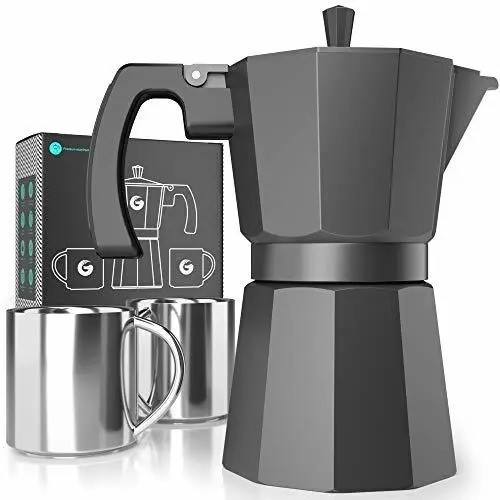Cafetera Italiana Espresso Negra 6 Tazas Rapida | Cuotas sin interés