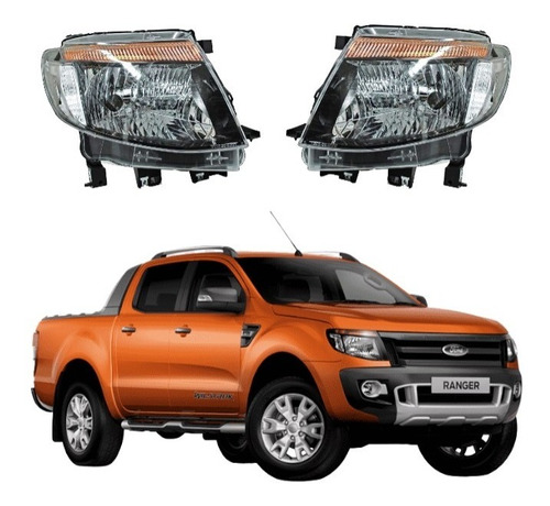 Par Faros Ford Ranger 2013 2014 2015 2016 Fondo Negro