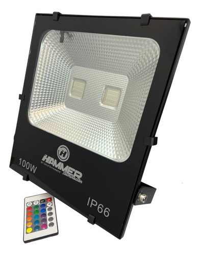 Reflector Led Colores Rgb C/control 100w Exterior Decorativo