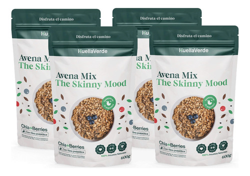 Pack 04 Avenas Skinny Mood 600 Gr