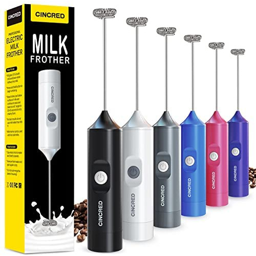 Milk Frother Rechargeable Operated Frother For Coffee, ...