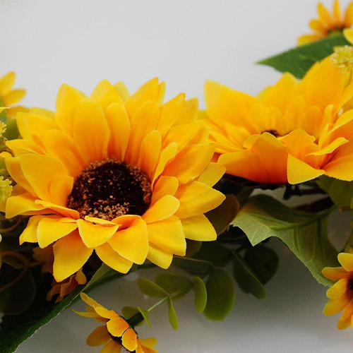 Corona Decorativa De Girasoles De Imitación Longitud 43cm
