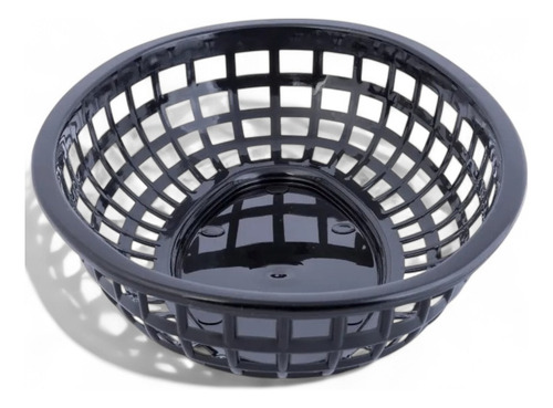 Canasta Ovalada Negra Para Comida Rapida Papas 12 Piezas Negro Canastilla