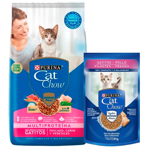  Alimento Gatito Cat Chow Purina 8kg + Regalo Pouch