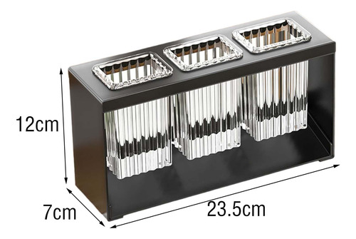 Soporte Para Utensilios Con Compartimento, Escurridor Negro