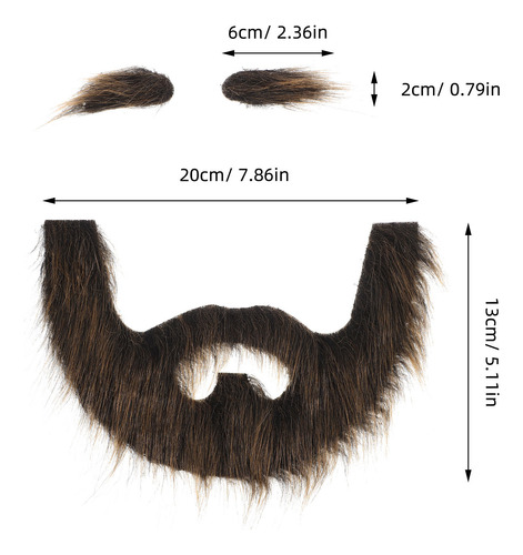 1 Juego De Cosplay Falso De Halloween Con Barba Falsa Y Espo
