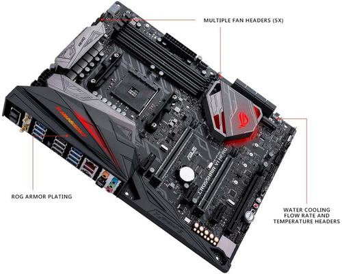 Tarjeta Madre Asus Rog Crosshair Vi Hero Am4 Ryzen Ddr4 Rgb