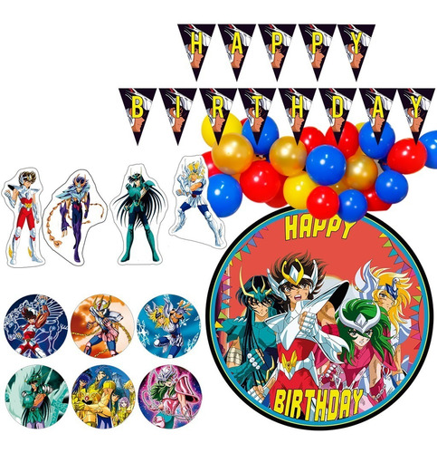 Kit Decoracion Globos Cumpleaños Tematica Caballeros Zodiaco