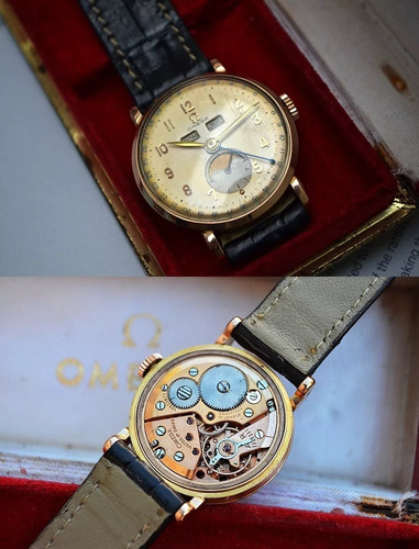 Omega Moonphase Ouro Rosa Cal. 27dl Ref: 2473 40´s Lindo