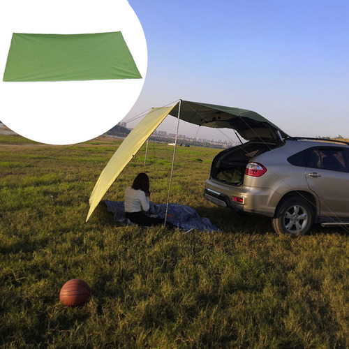 _ Tenda Lateral De Carro Portátil Verde Do 300x200cm.