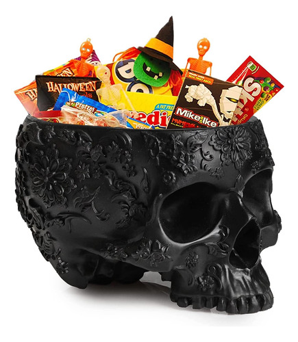 Cuenco Para Servidor De Dulces De Halloween De Calaveras, De