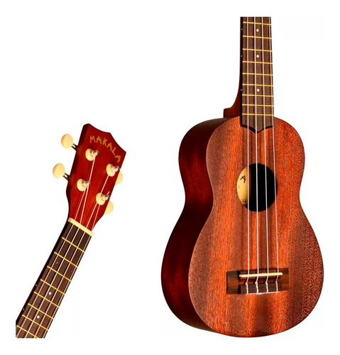 Ukelele Soprano Makala Mks Caoba + Cuerdas Aquila + Envio