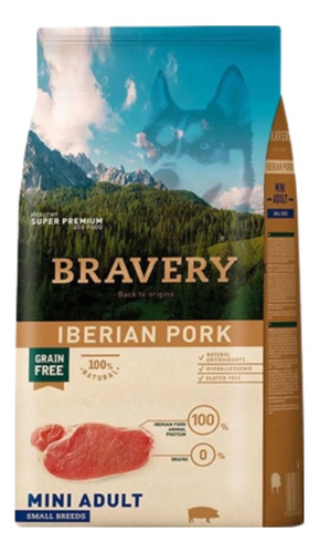 Bravery® Mini Adulto Razas Pequeñas Cerdo Ibérico 2kg