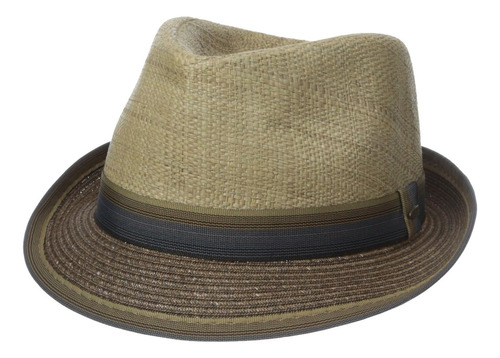 Scala Fedora Mate De Rafia Y Trenzado Para Hombre, Marrón, G