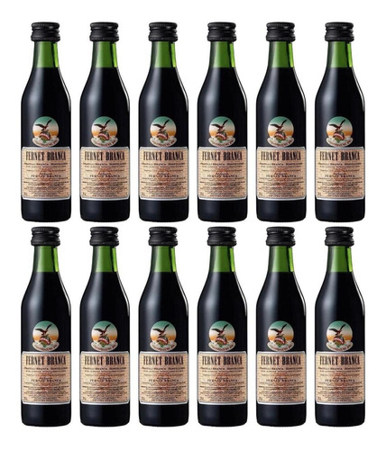 Fernet Branca Miniatura 50 Ml Pack X12 Fullescabio Oferta