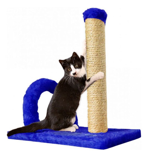 Arranhador Para Gatos Com Torre Em Sisal E Arco Azul