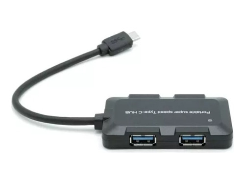 Hub 4 Puertos Usb 3.0 Con Entrada Usb C Alta Velocidad