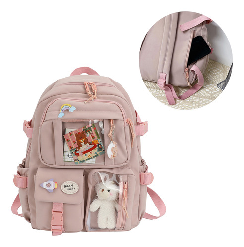 Mochila Impermeable Kawaii Coreana Para Mujer