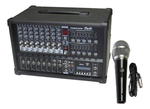 Consola Potenciada 8 Ch 800w Dsp Stereo Mp3 + Mic Pro Premi