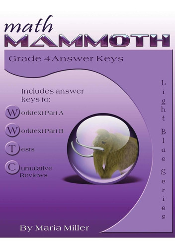 Libro Math Mammoth Grade 4 Answer Keys Nuevo