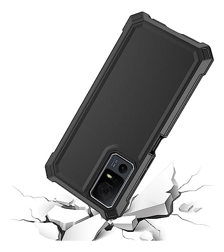Funda Para Tcl 40xl 40t Jitterbug Smart 4 Negro Frosted Poli