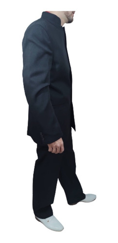 Imagen 5 de 10 de Ambo Traje Hombre Cuello Mao Corte Clásico