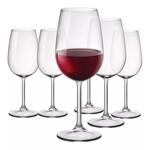  Copas de vino tinto de cristal – Elegante copa de vino