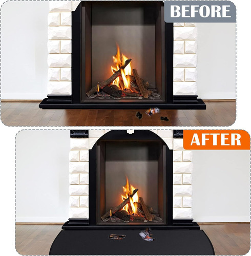 Alfombrilla De Chimenea Semicircular Resistente Al Fuego32 X