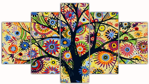 Murales Árboles De La Vida En Colores Medida  60 X 100 