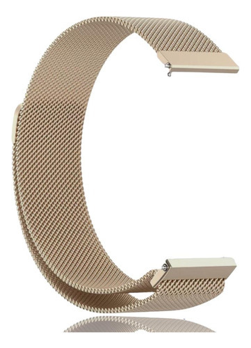 Pulseira Milanesa Metal Smartwatch Mormaii Life Glifo 5 Pro Cor Dourado Fosco Largura 18