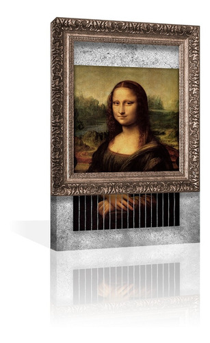 Cuadro Decorativo Canvas Arte Famoso Mona Lisa Tiras