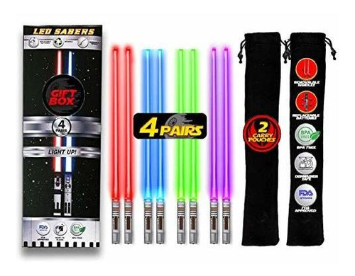 Palillos De Sable De Luz Light Up Star Wars Led Luz Bri...