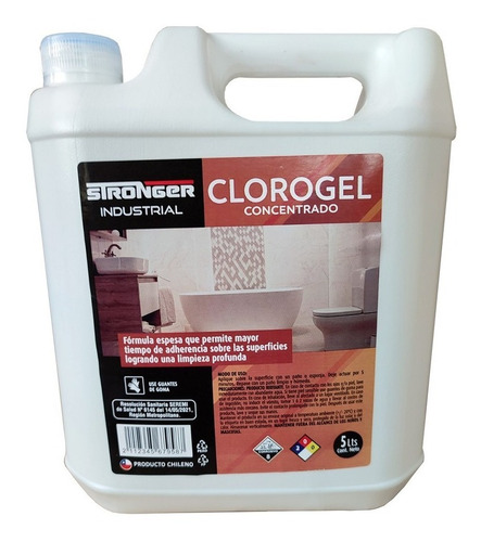 Cloro Gel Concentrado Industrial 5l