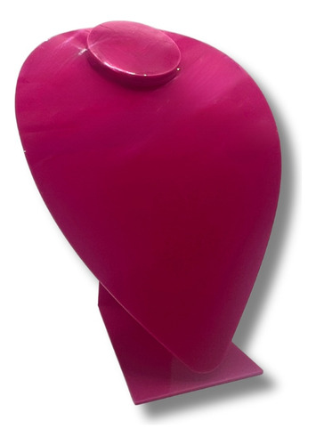 Expositor Colar E Brincos Coração De Acrílico Rosa