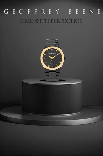 Geoffrey Beene Reloj Analógico De Acero Inoxidable Con Mov.