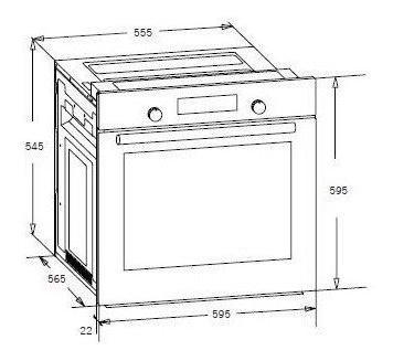 Imagen 2 de 8 de Horno Electrico Spar Franke Gn86 6545-067 60 Cm