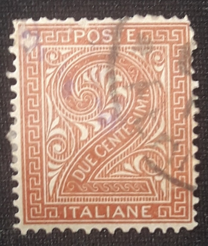 Estampilla Italia 1863-77 U$s 2 (scott) 