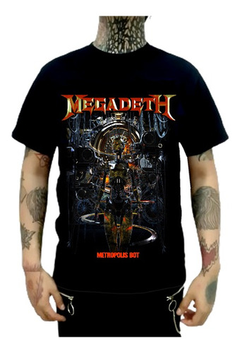 Playera Megadeth Banda Thrash Metal Metropolis Bot