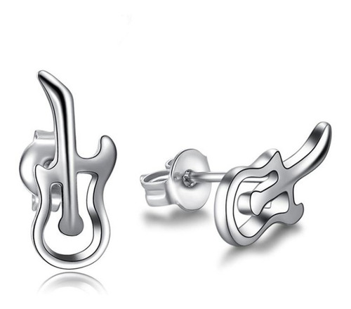 Aretes Musicos Instrumentos Musicales Guitarra Plata 925