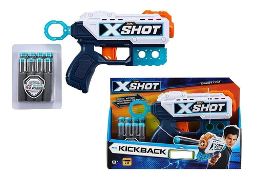 Pistola Zuru X-shot Kickback 8 Dardos En Casa Valente