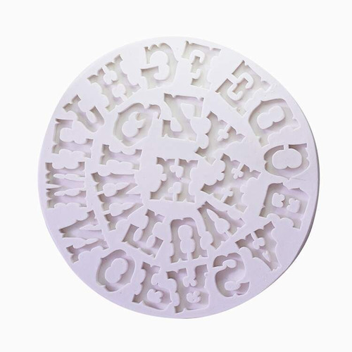 Imagem 2 de 4 de Molde De Silicone Alfabeto Chaveiro Ib-1792 / Sb-423