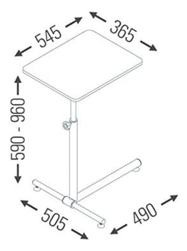 Mesa Ergonômica Para Notebook Com Giro E Altura Ajustavel In