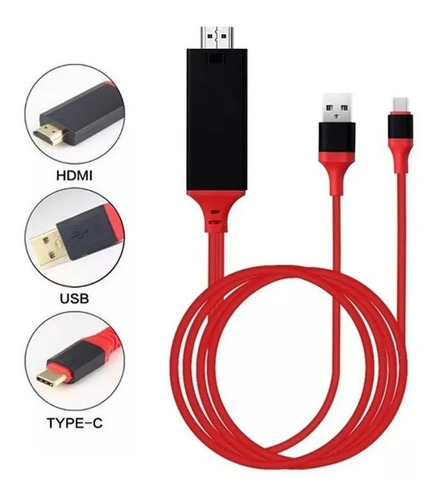 Cable Hdmi Tipo C Usb 3.1 Mhl Dex Emui Mac Samsung Huawei